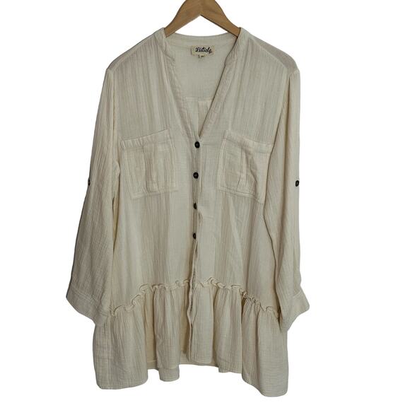 Listicle‎ Cream Tunic Dress - Picture 1 of 6